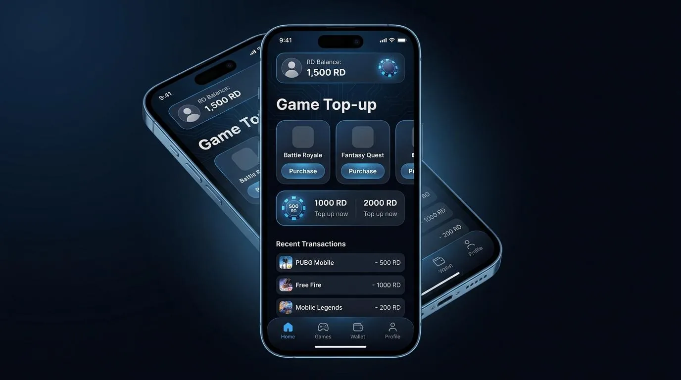 Interface top up game royal dream di Domino RD Store Abadi